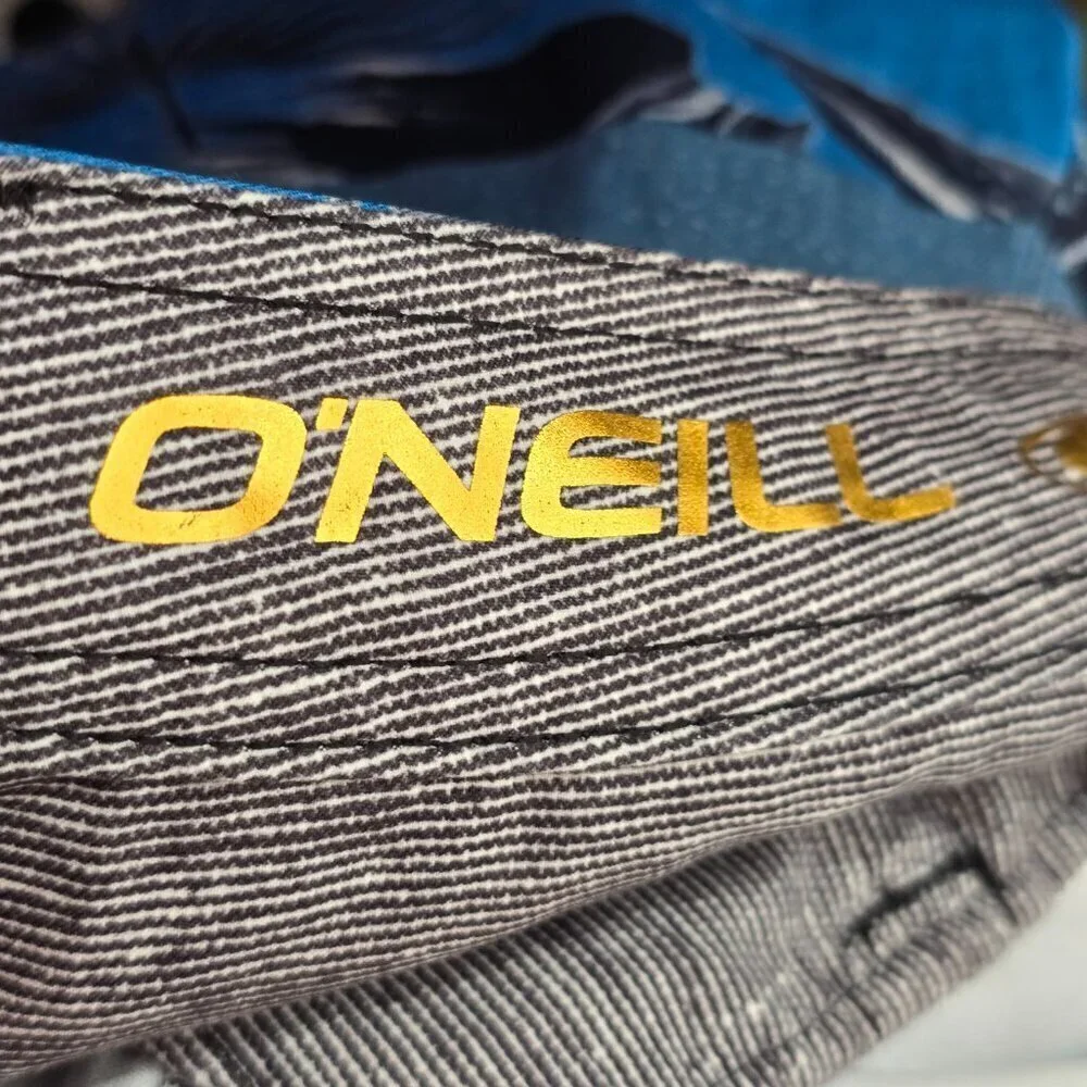 O'NEILL Mens Hybrid Palm Leaf Black Blue Surfing Swimming Board Shorts